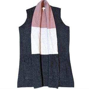 Benedetta B. gray sweater sleeveless cardigan size S